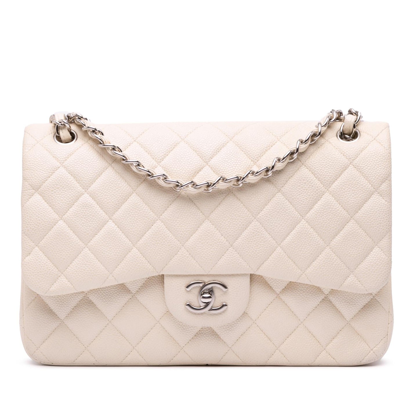 Chanel Jumbo Classic Caviar Double Flap Handbag Flap 17