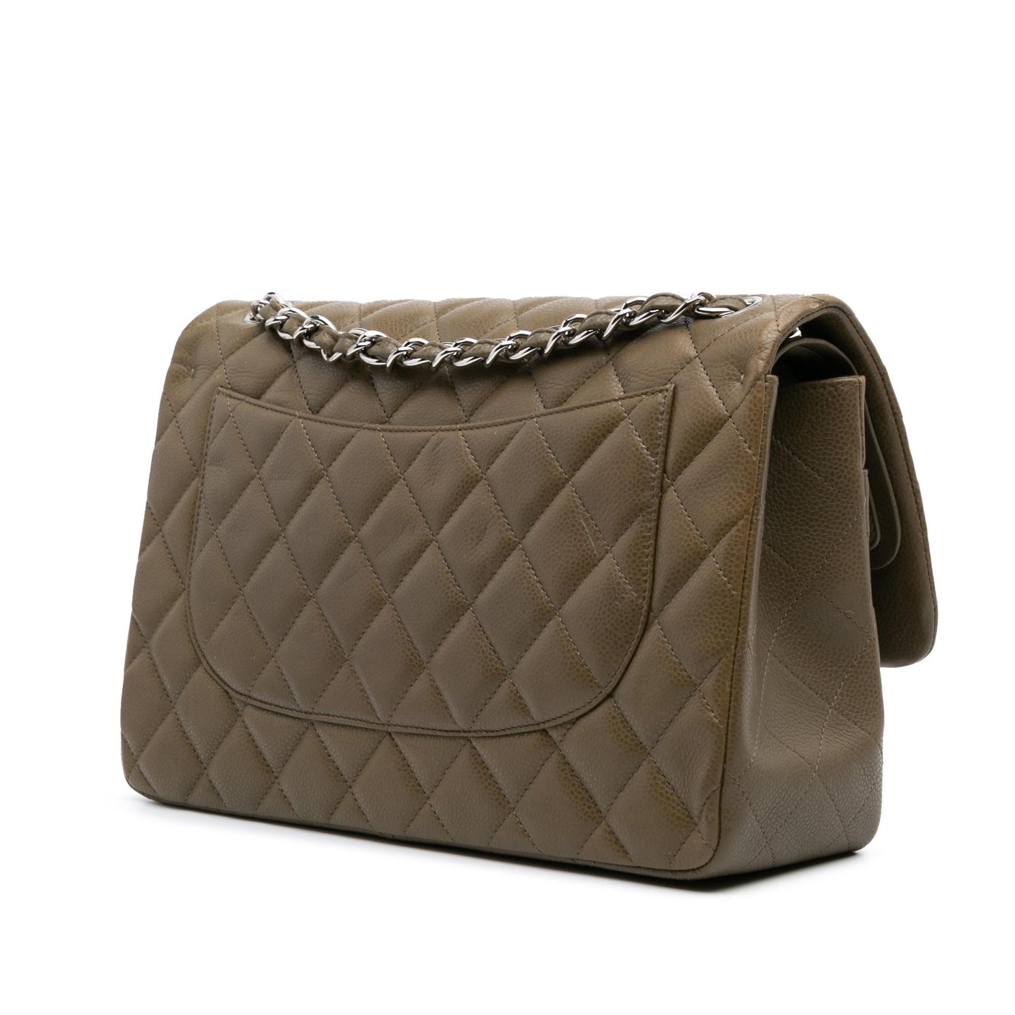 Chanel Jumbo Classic Caviar Double Flap Handbag Flap 18