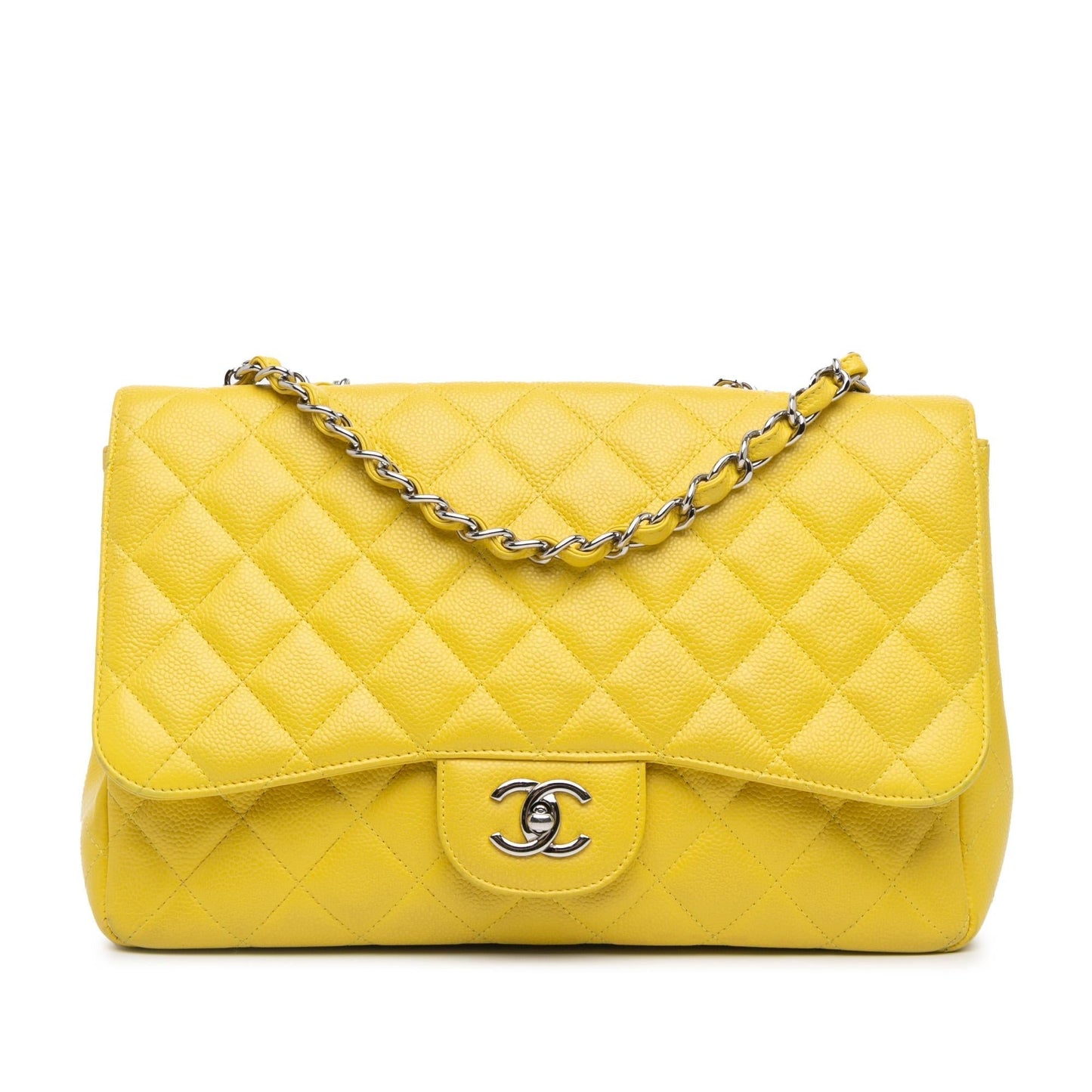 Chanel Jumbo Classic Caviar Single Flap Handbag
