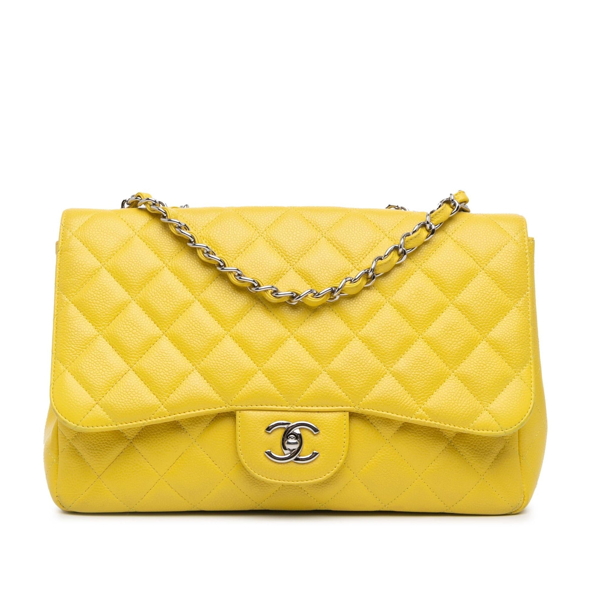 Chanel Jumbo Classic Caviar Single Flap Handbag Flap 1