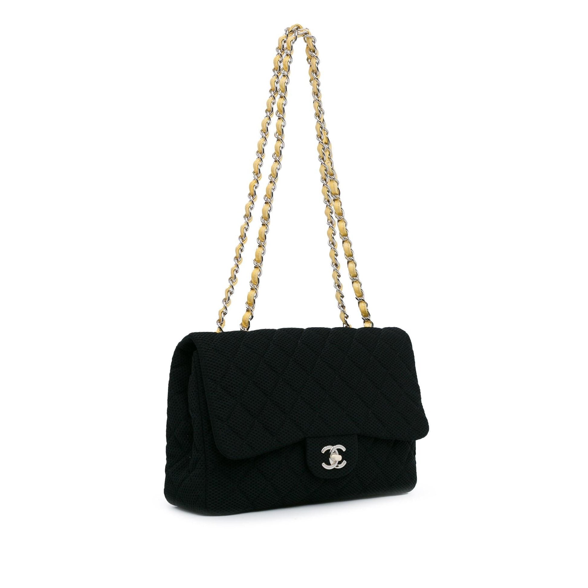 Chanel Jumbo Classic Jersey Single Flap SHG-X4hoLJ Handbag