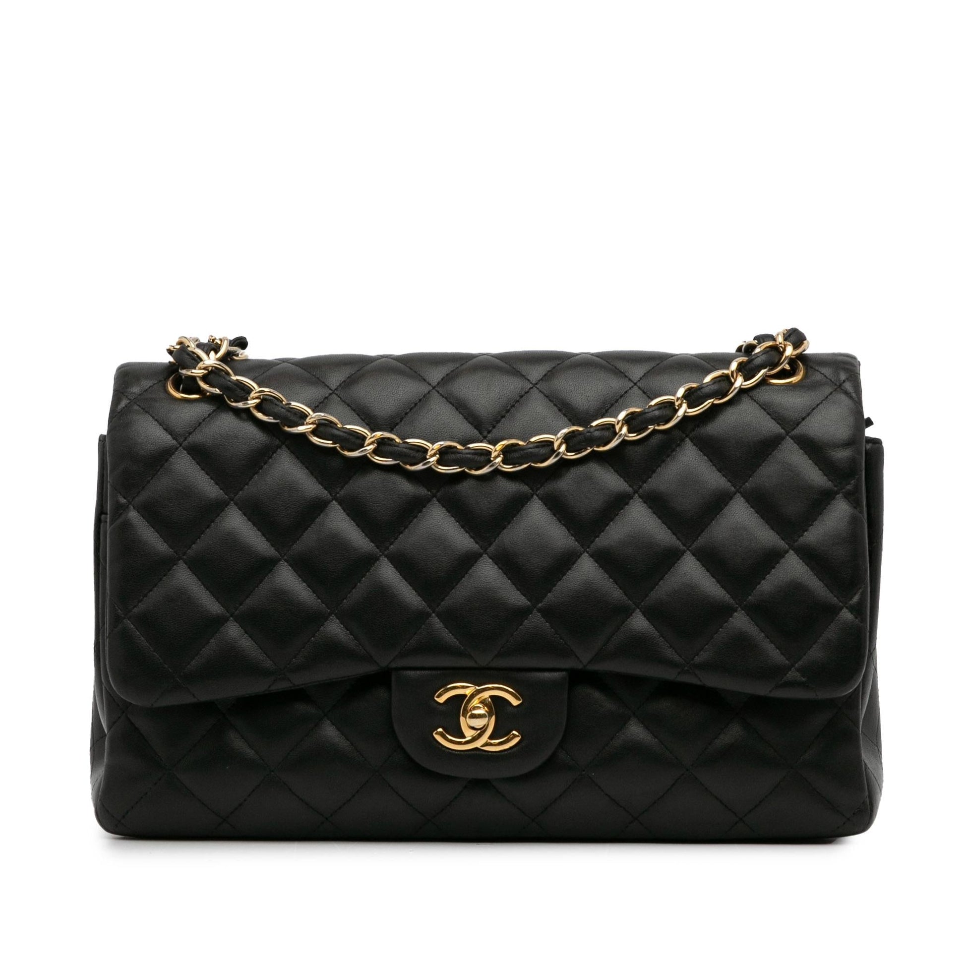 Chanel Jumbo Classic Lambskin Double Flap SHG-FyBqVD Handbag