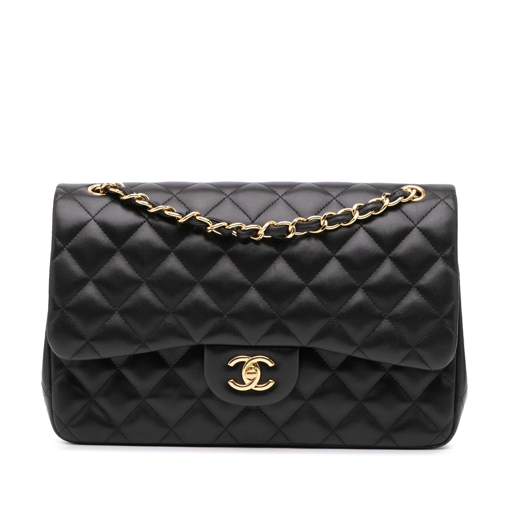 Chanel Jumbo Classic Lambskin Double Flap Handbag Flap 1