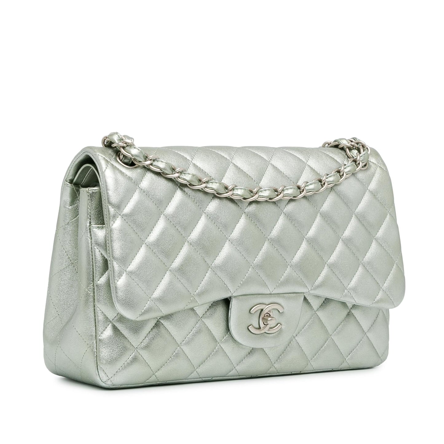 Chanel Jumbo Classic Lambskin Double Flap Handbag Flap 5
