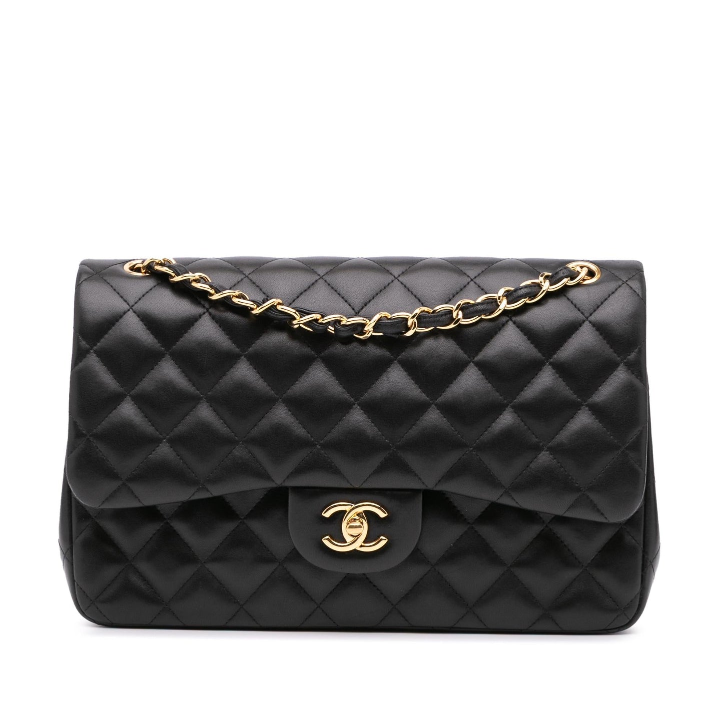 Chanel Jumbo Classic Lambskin Double Flap Handbag Flap 6