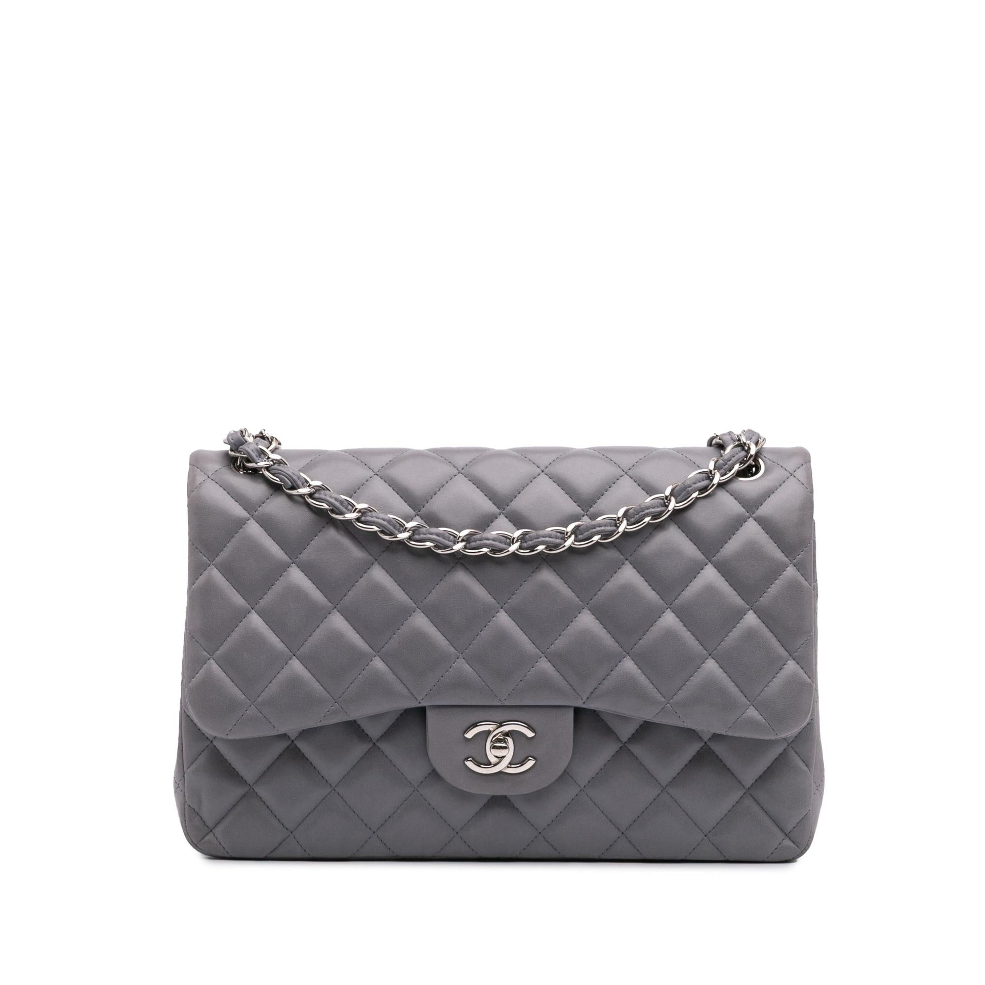 Chanel Jumbo Classic Lambskin Double Flap Handbag Flap 9