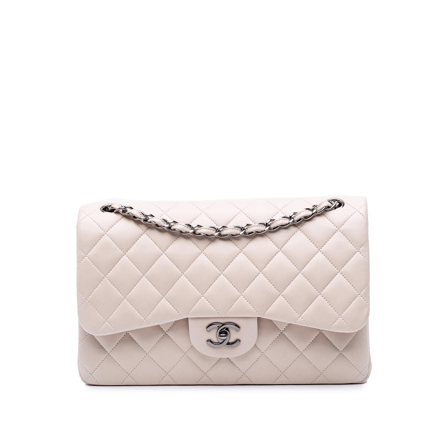 Chanel Jumbo Classic Lambskin Double Flap Handbag Flap 10