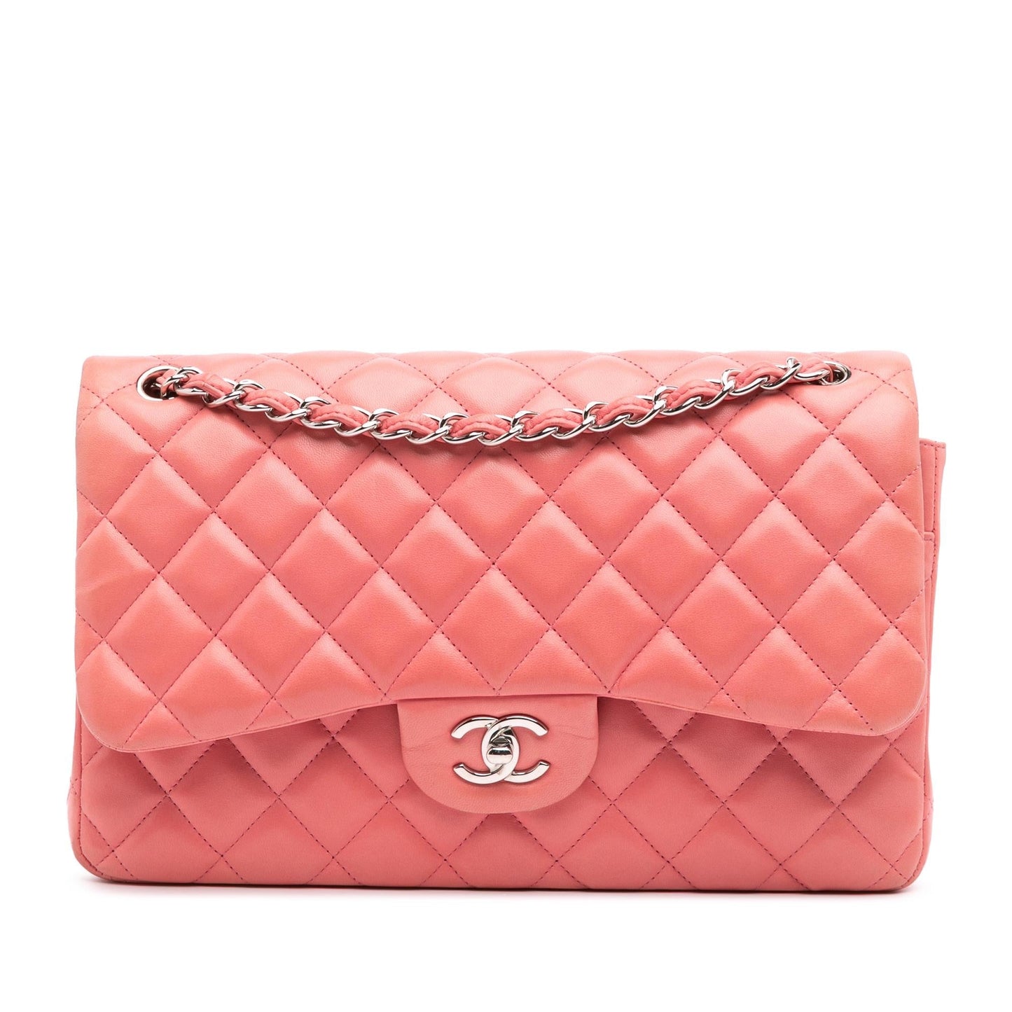 Chanel Jumbo Classic Lambskin Double Flap Handbag Flap 11
