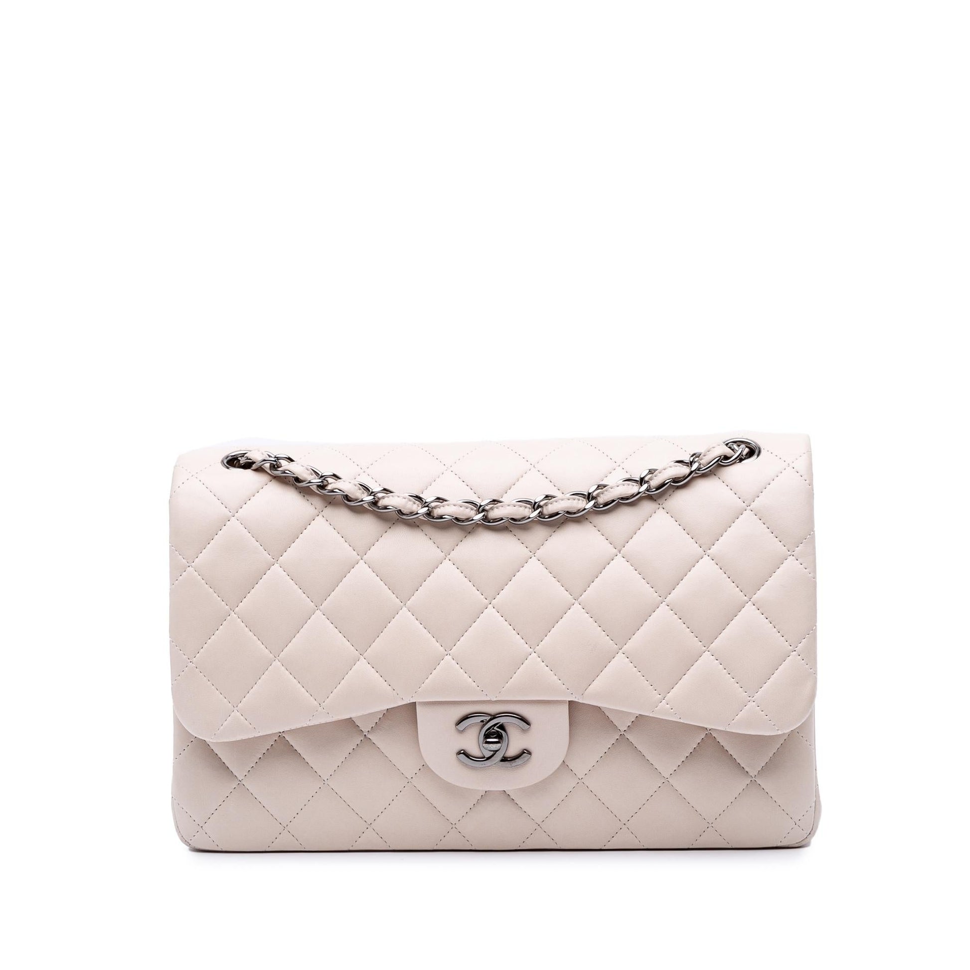 Chanel Jumbo Classic Lambskin Double Flap Handbag Flap 20