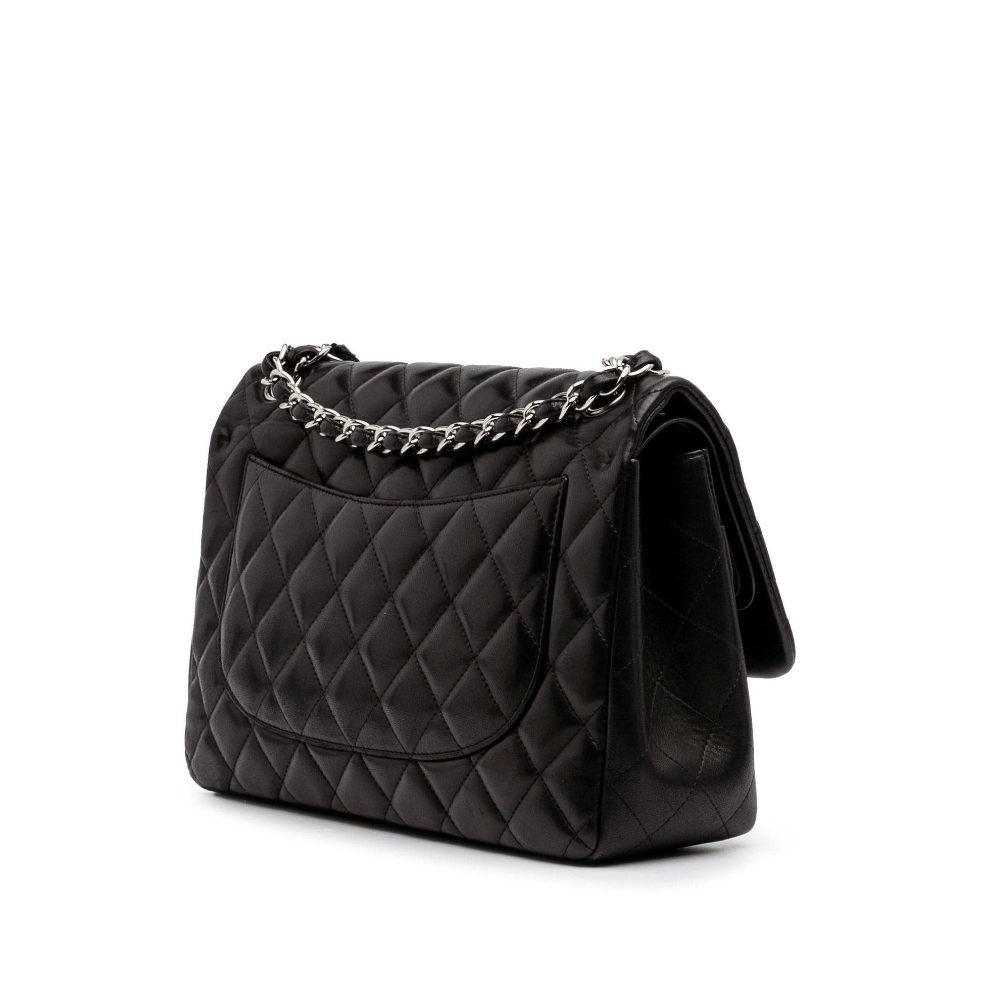 Chanel Jumbo Classic Lambskin Double Flap Handbag Flap 21