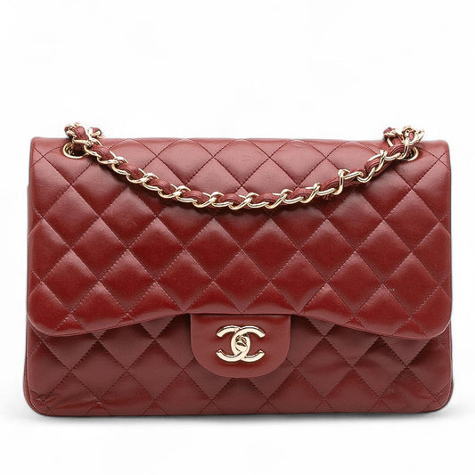 Chanel Jumbo Classic Lambskin Double Flap Handbag Flap 25
