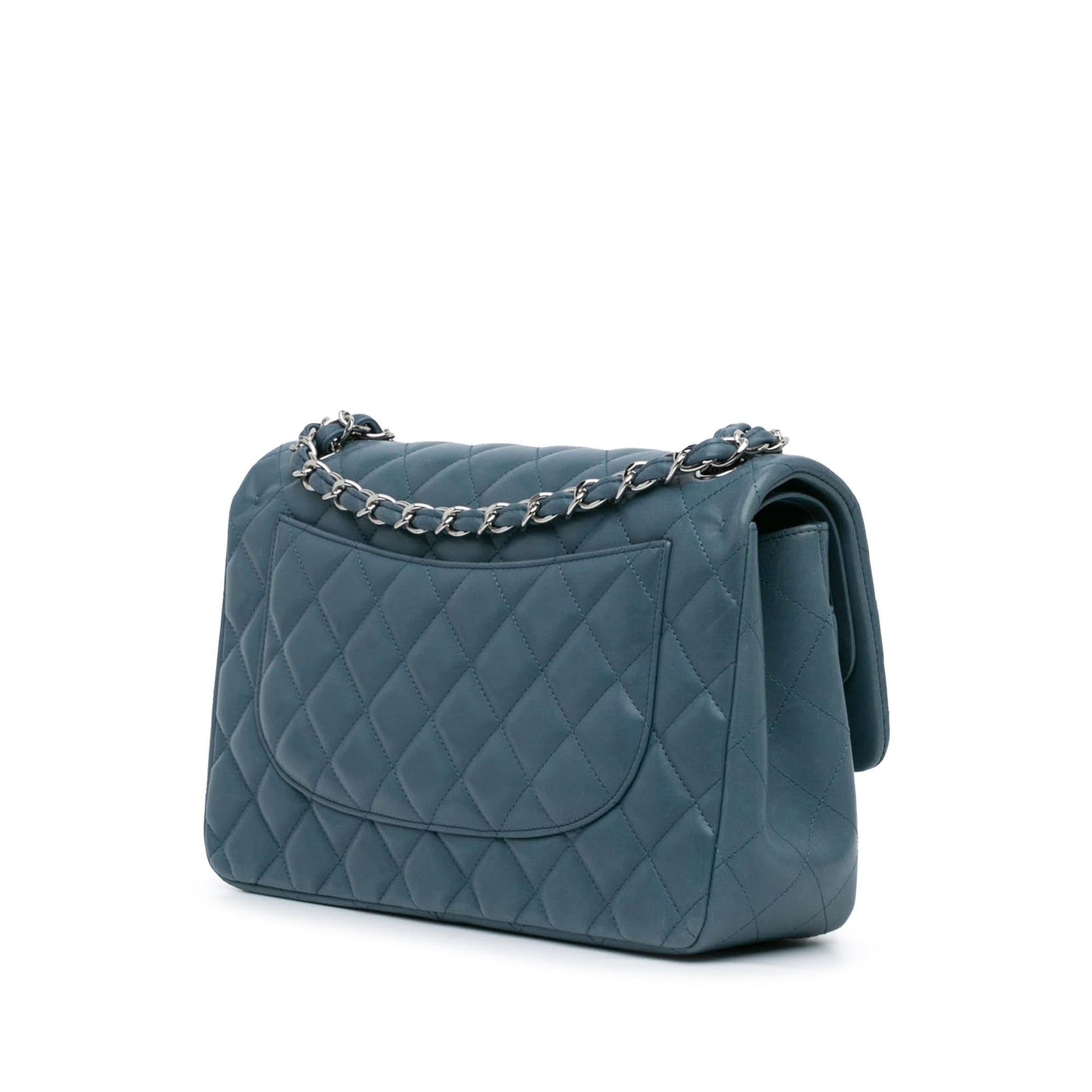 Chanel Jumbo Classic Lambskin Double Flap Handbag Flap 28