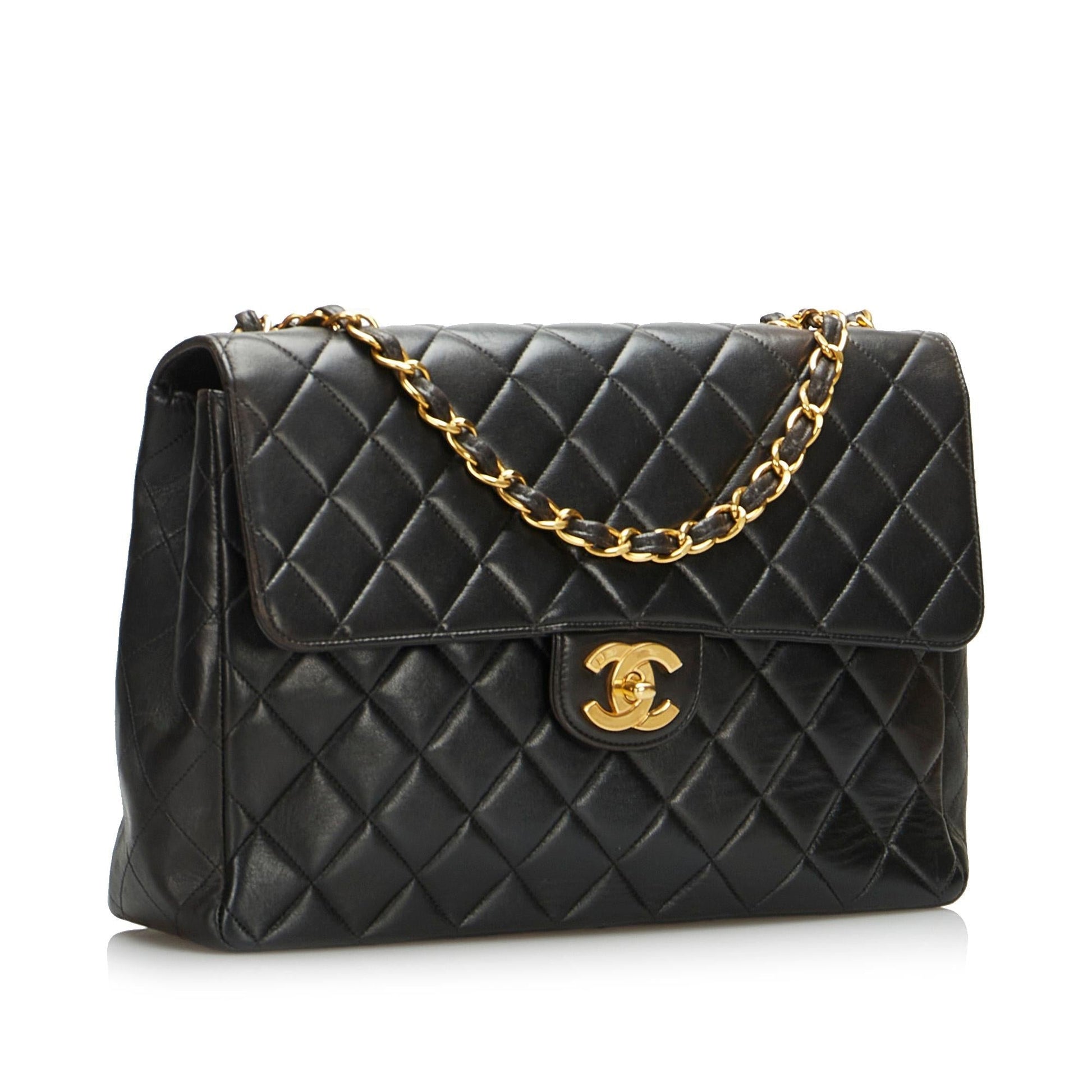 Chanel Jumbo Classic Lambskin Single Flap SHG-f1GsEa Handbag