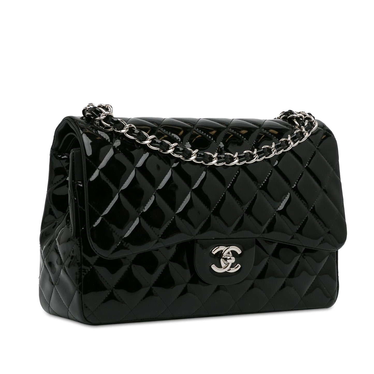 Chanel Jumbo Classic Patent Double Flap SHG-Emgu8N Handbag