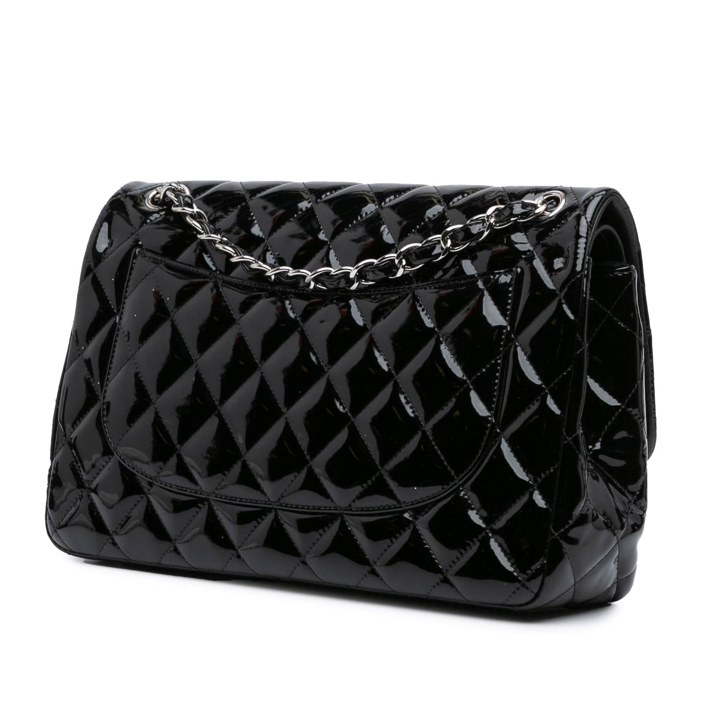 Chanel Jumbo Classic Patent Double Flap Handbag Shg Eyzcff
