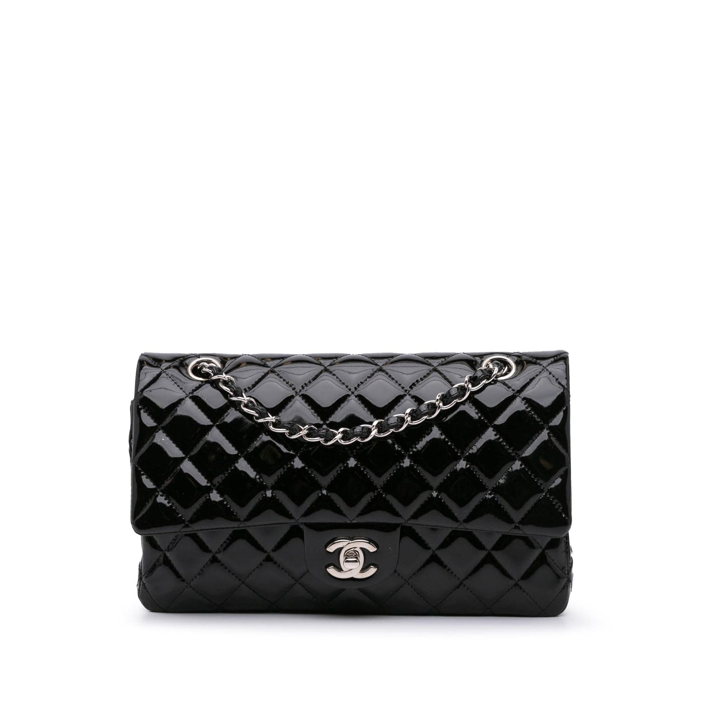 Chanel Jumbo Classic Patent Double Flap Handbag Flap 2