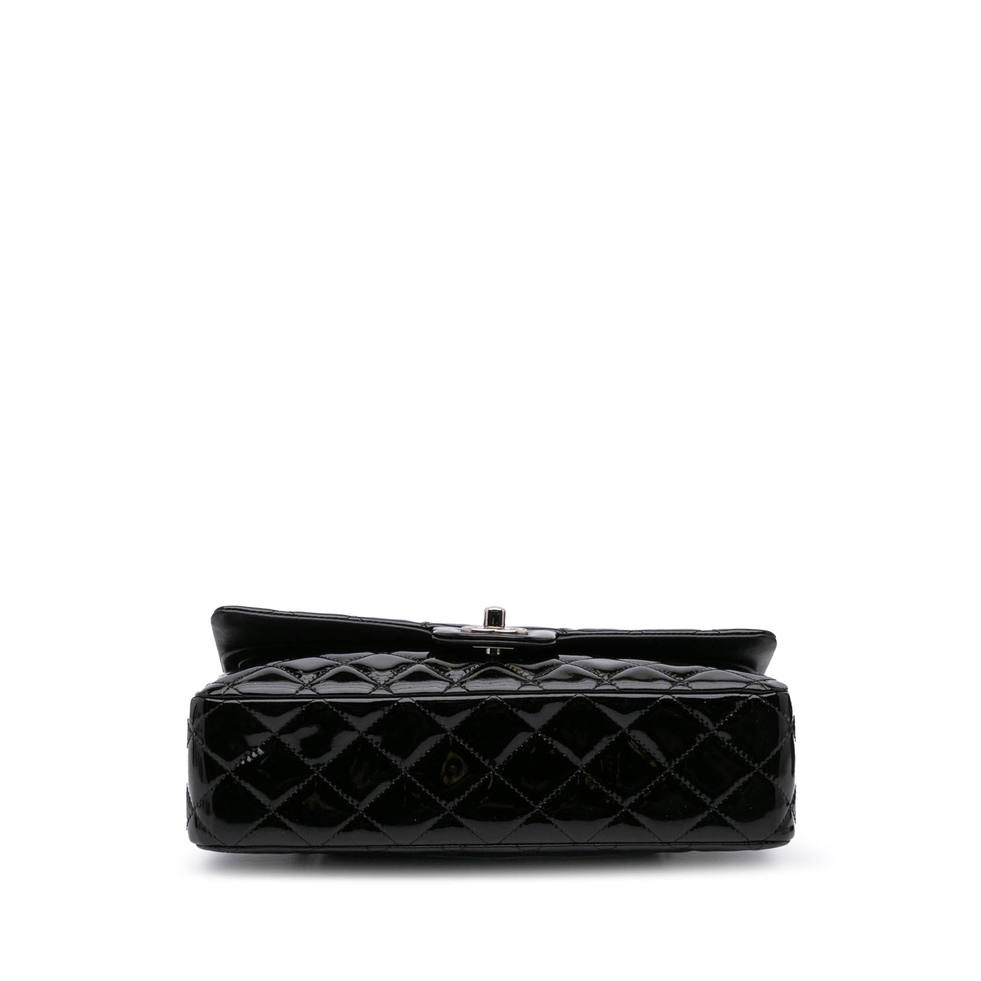 Chanel Jumbo Classic Patent Double Flap Handbag Flap 7