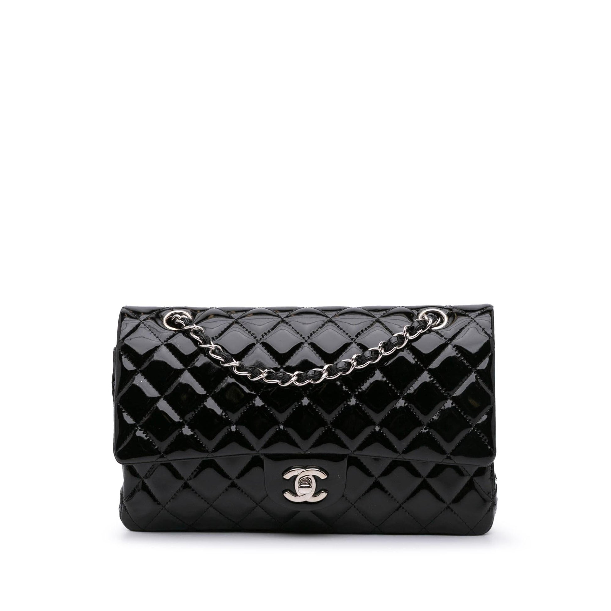 Chanel Jumbo Classic Patent Double Flap Handbag Flap 7