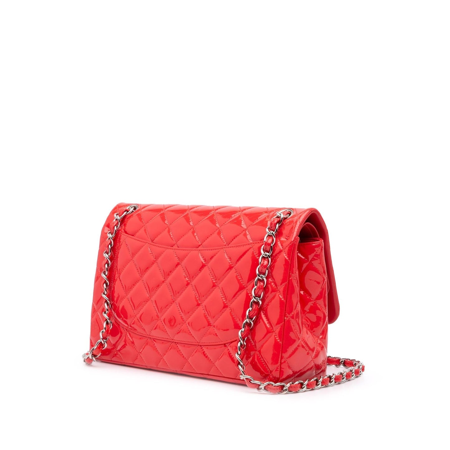 Chanel Jumbo Classic Patent Double Flap Handbag Flap 8