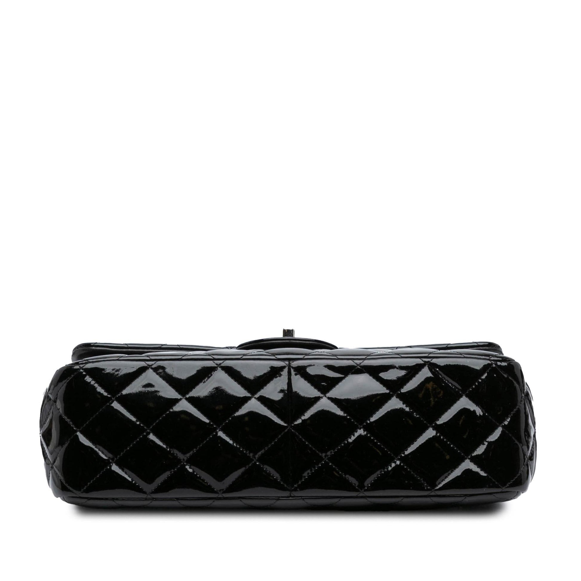 Chanel Jumbo Classic Patent Double Flap Handbag Flap 11