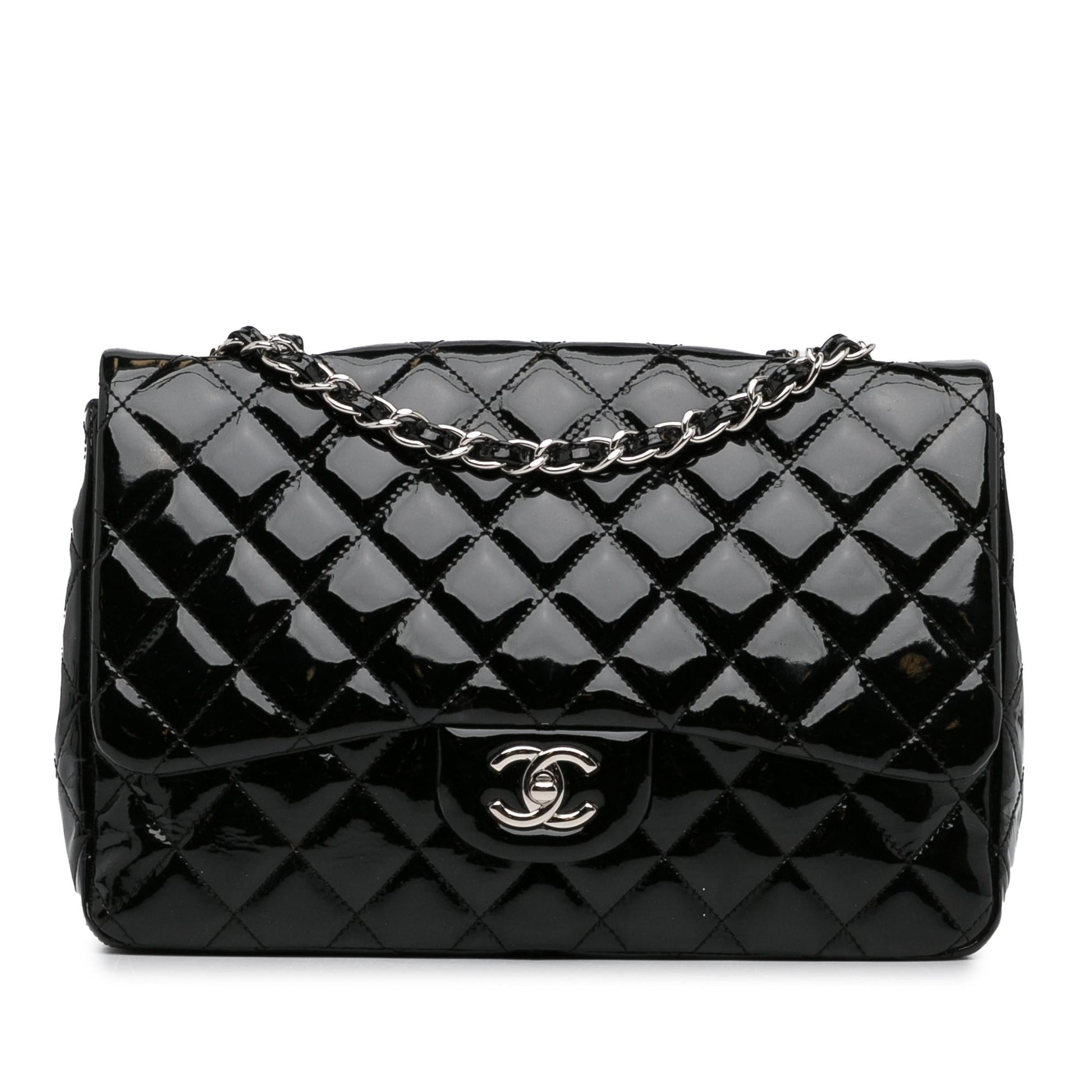 Chanel Jumbo Classic Patent Single Flap SHG-0iRSAh Handbag