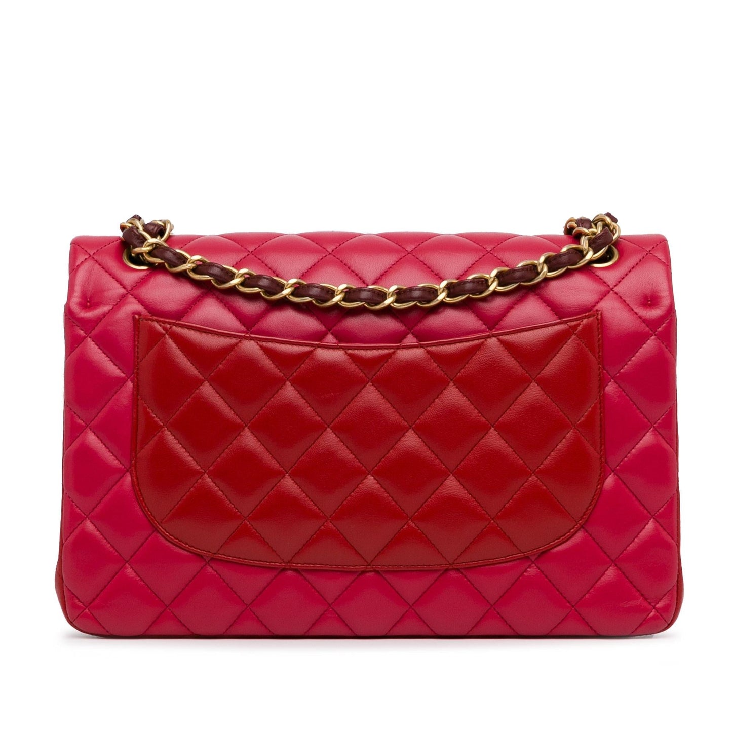 Chanel Jumbo Classic Tricolor Lambskin Double Flap Handbag