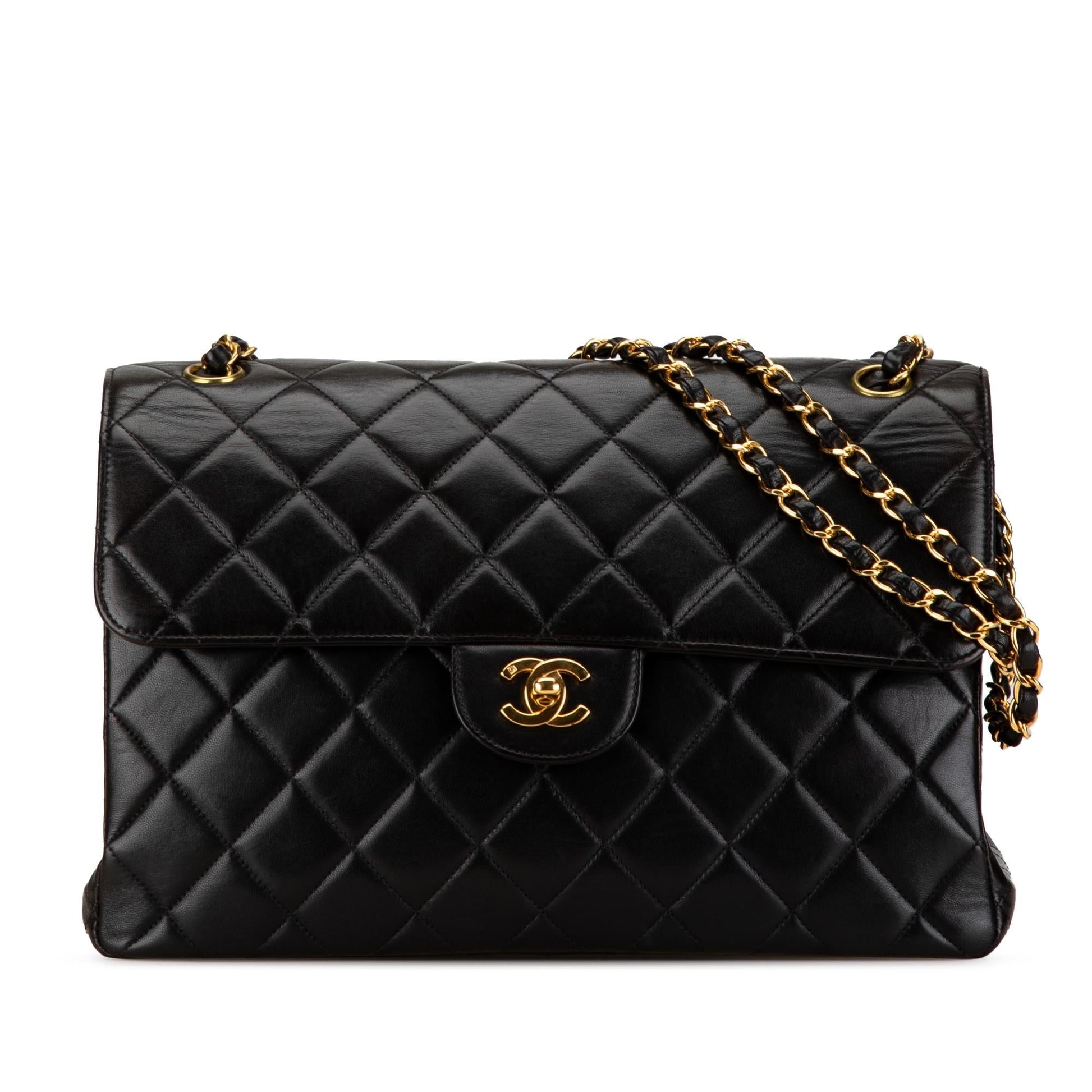 Chanel Jumbo Lambskin Double Sided Flap Handbag Flap 1