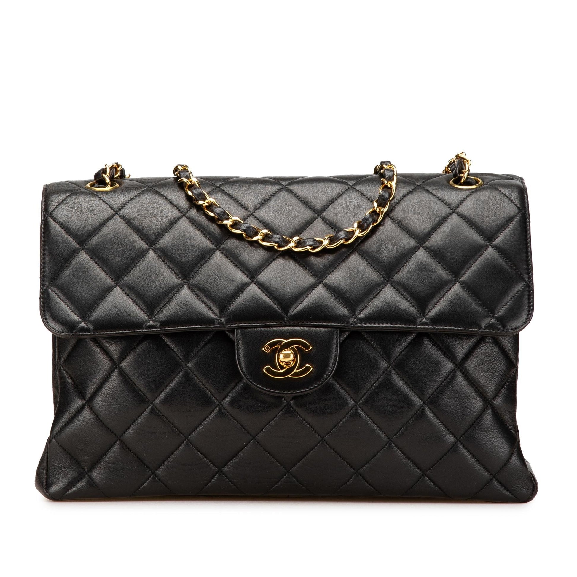 Chanel Jumbo Lambskin Double Sided Flap Handbag Flap 2