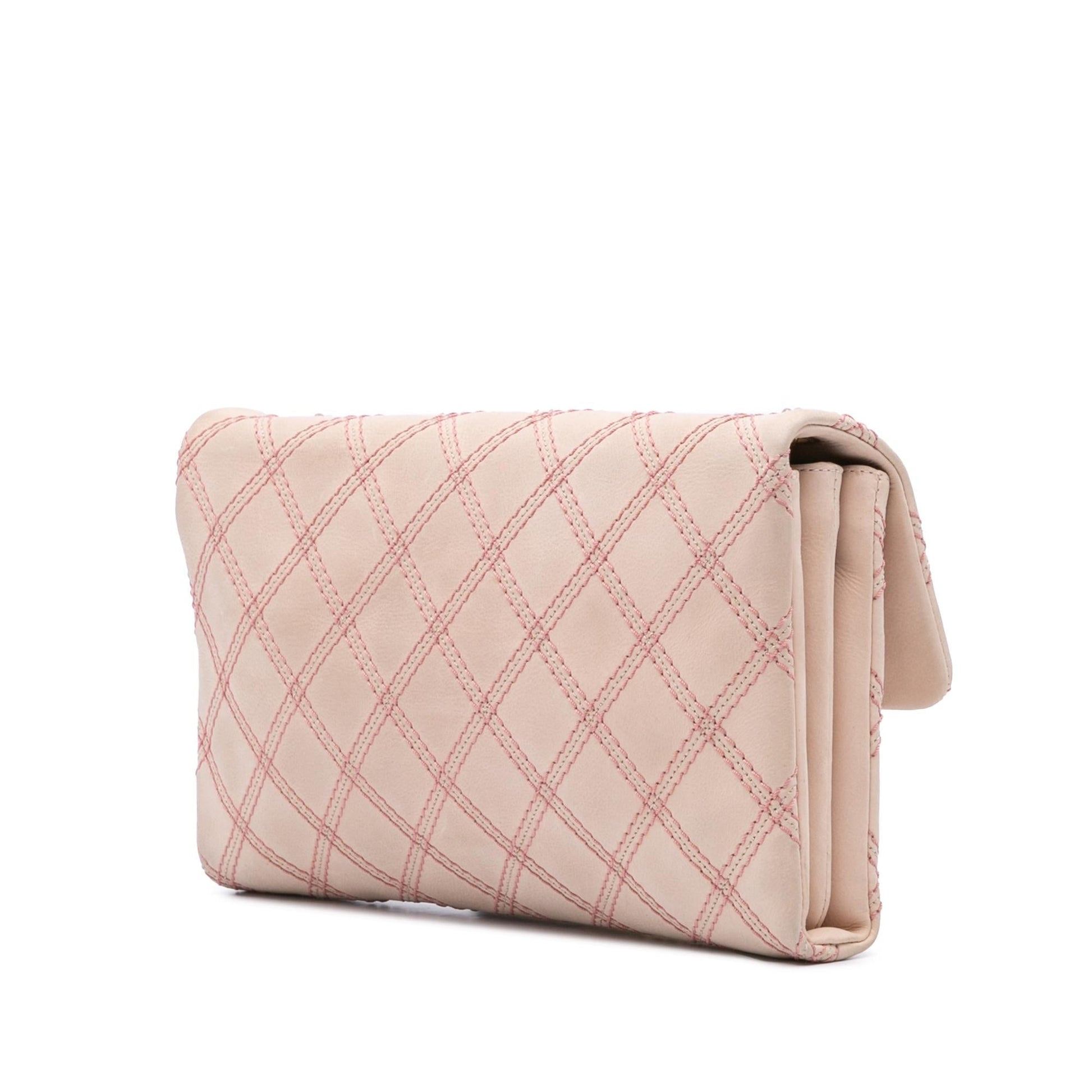 Chanel Jumbo Quilted Calfskin Triple Stitched Flap Handbag Stitched Flap