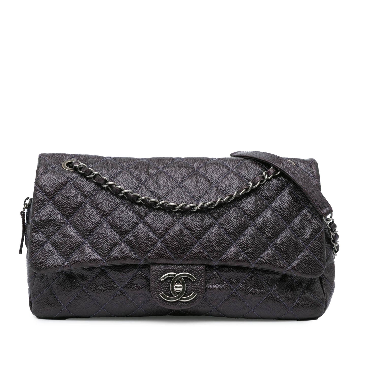 Chanel Jumbo Quilted Caviar Easy Flap Handbag Flap 2