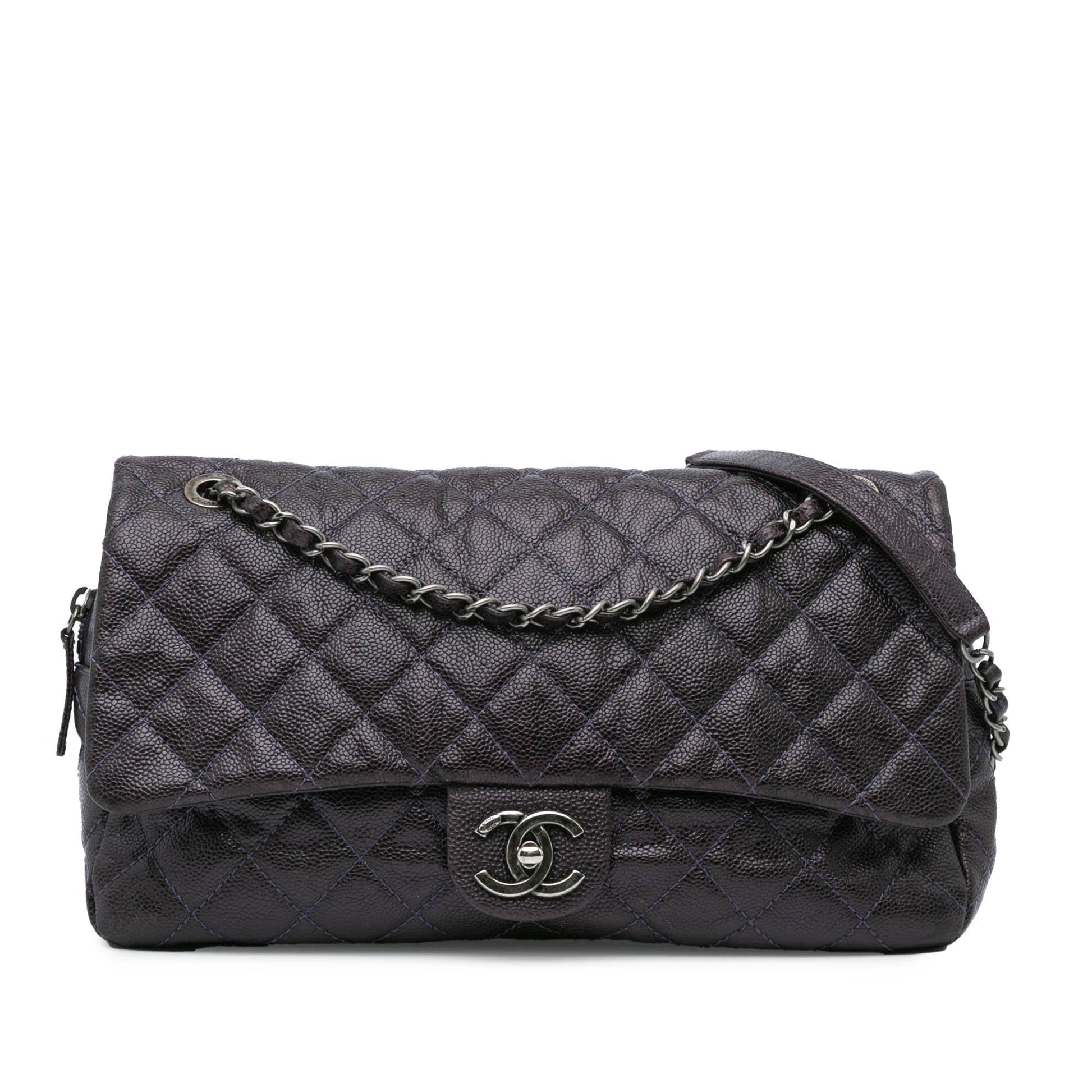 Chanel Jumbo Quilted Caviar Easy Flap Handbag Flap 2