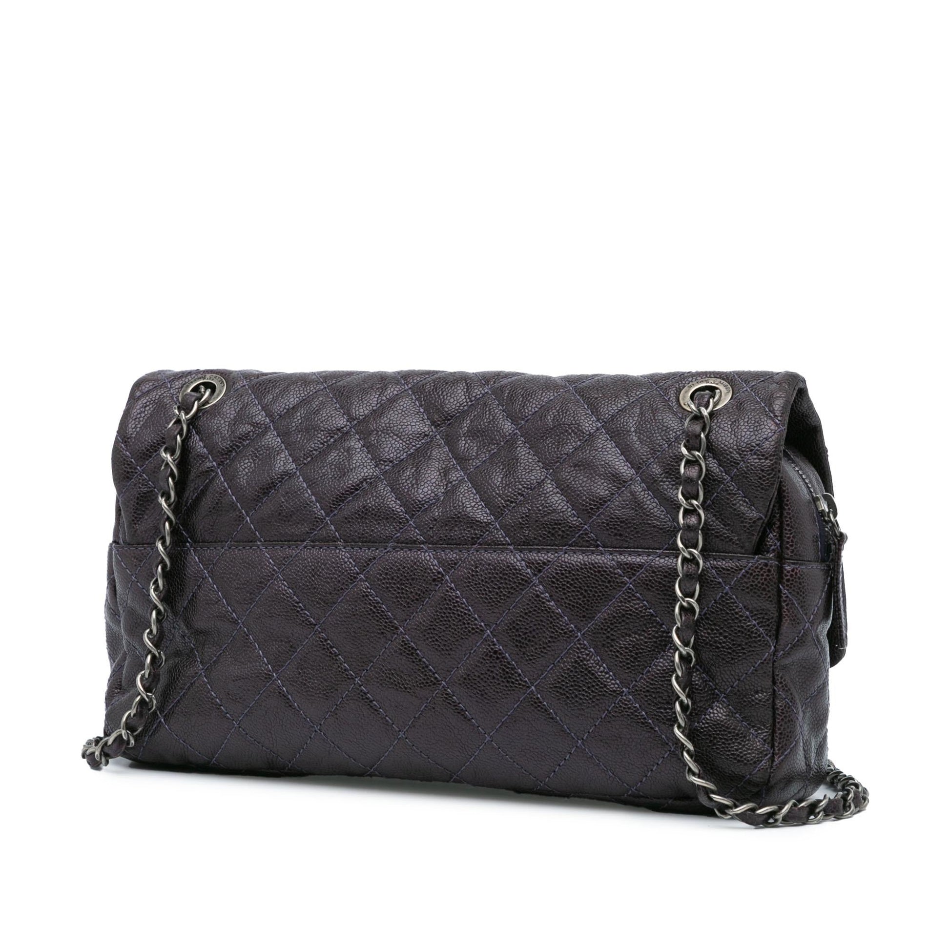Chanel Jumbo Quilted Caviar Easy Flap Handbag Flap 2