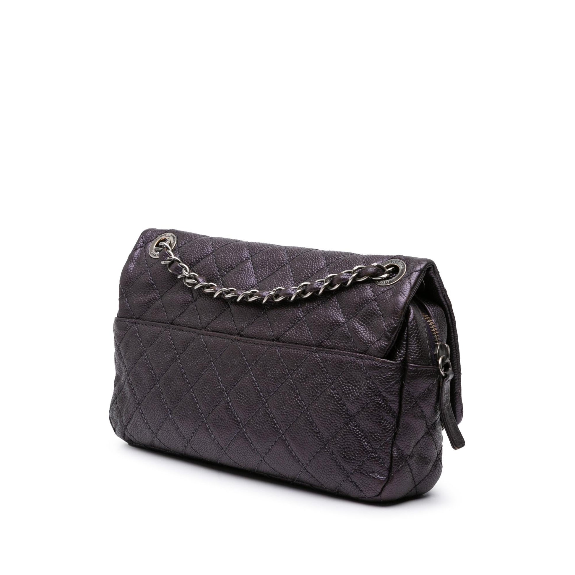 Chanel Jumbo Quilted Caviar Easy Flap Handbag Flap 3