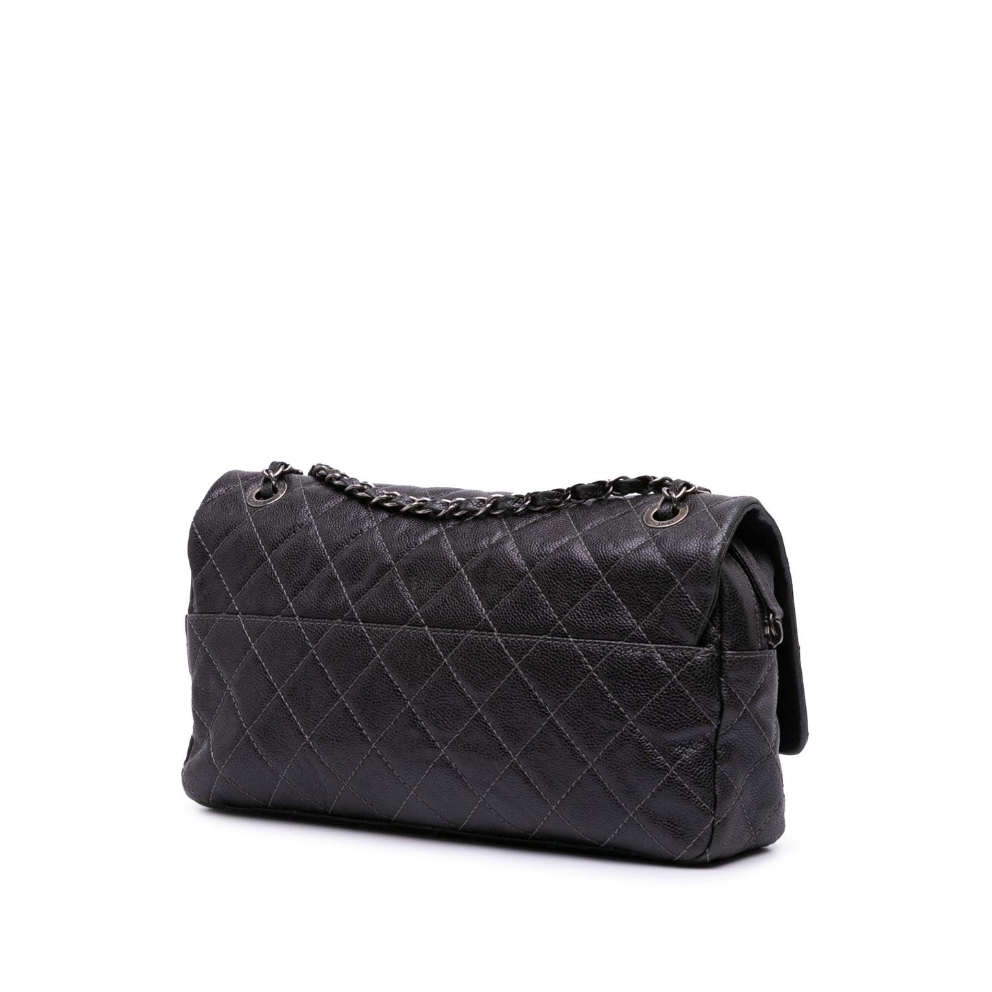 Chanel Jumbo Quilted Iridescent Caviar Easy Flap Handbag