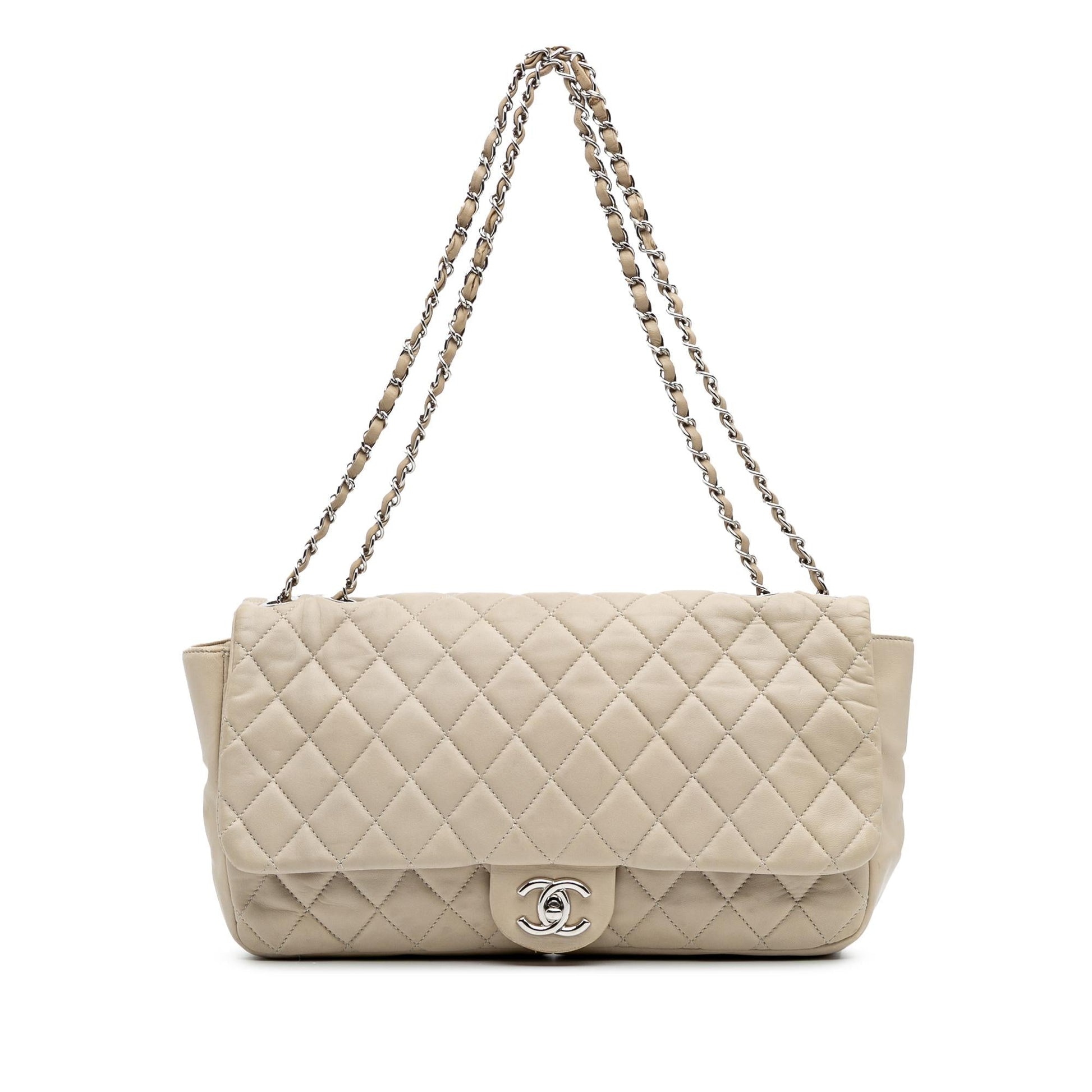 Chanel Jumbo Quilted Lambskin Coco Rain Flap Handbag Flap 2
