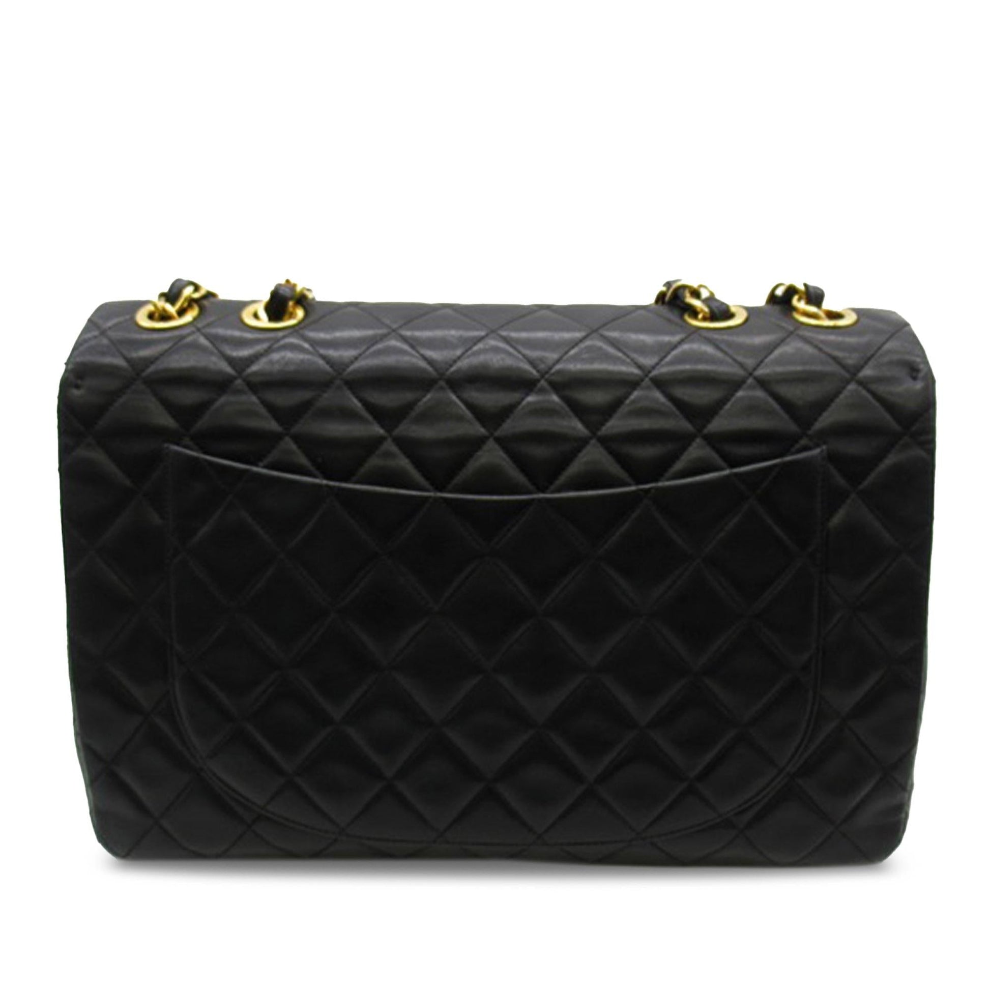 Chanel Jumbo XL Classic Lambskin Maxi Single Handbag Shg Ye27Fd