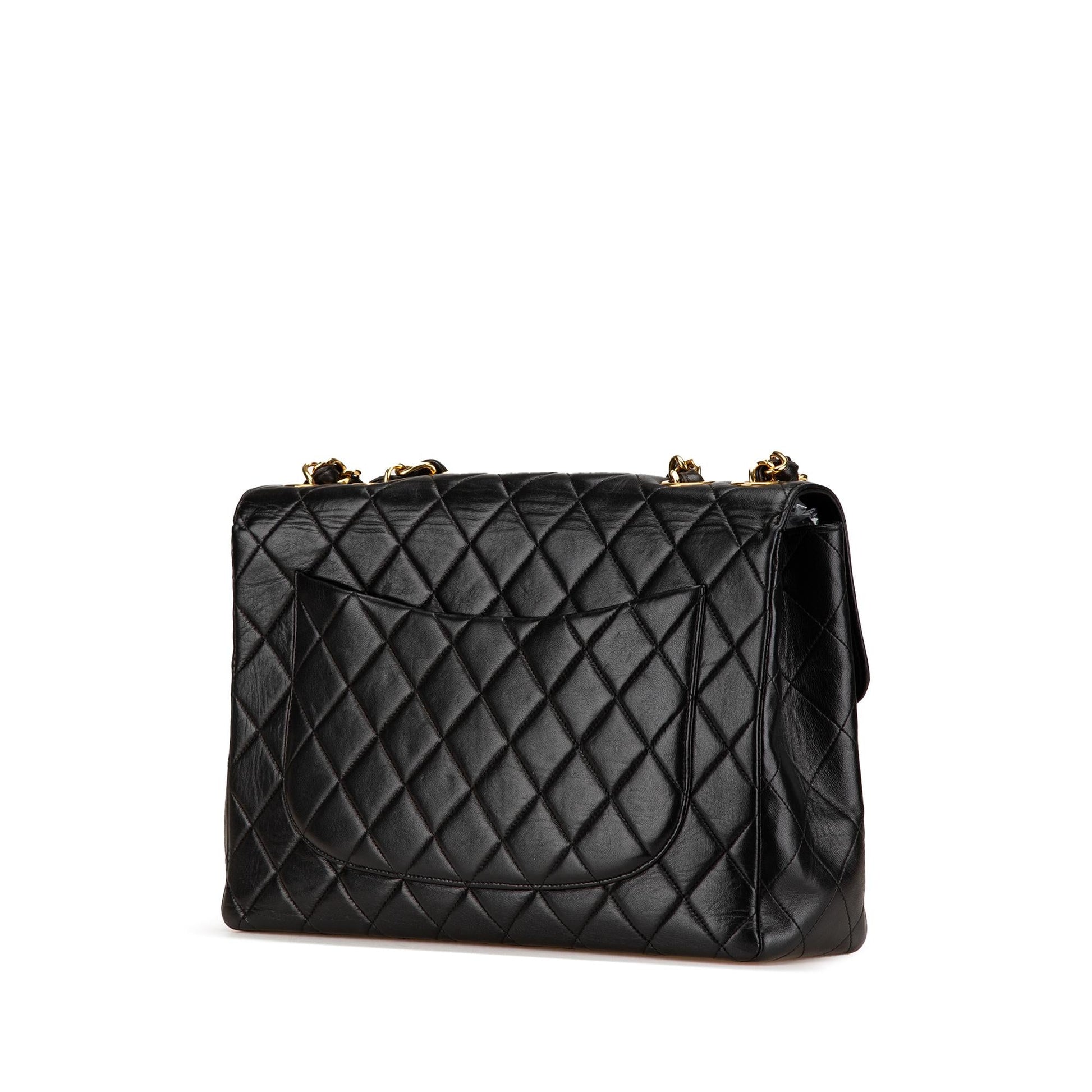 Chanel Jumbo XL Classic Lambskin Single Flap Handbag Flap 1