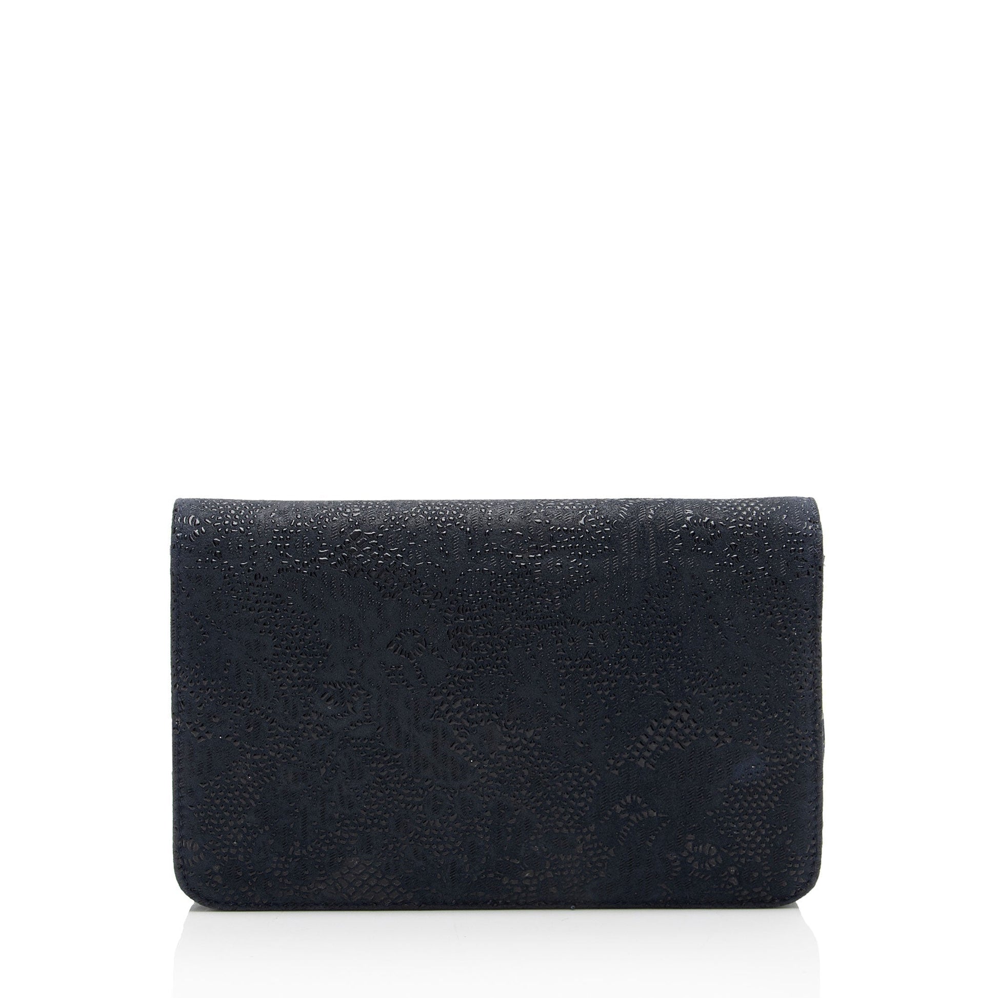 Chanel Lace Embossed Goatskin Classic on Wallet Case