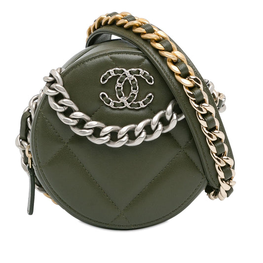 Chanel Lambskin 19 Round SHG-AyshgD Clutch Bag