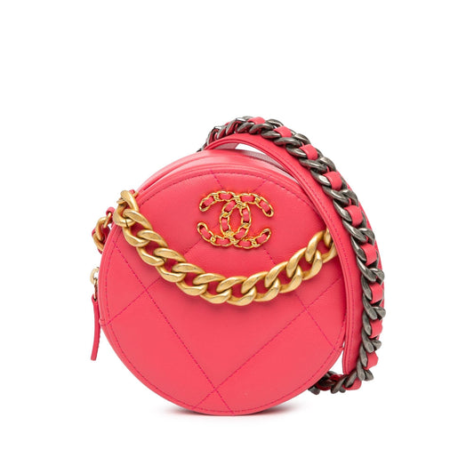 Chanel Lambskin 19 Round SHG-lonjpA Clutch Bag
