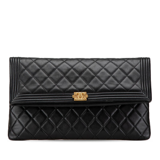 Chanel Lambskin Boy Foldover SHG-IicQ7k Clutch Bag