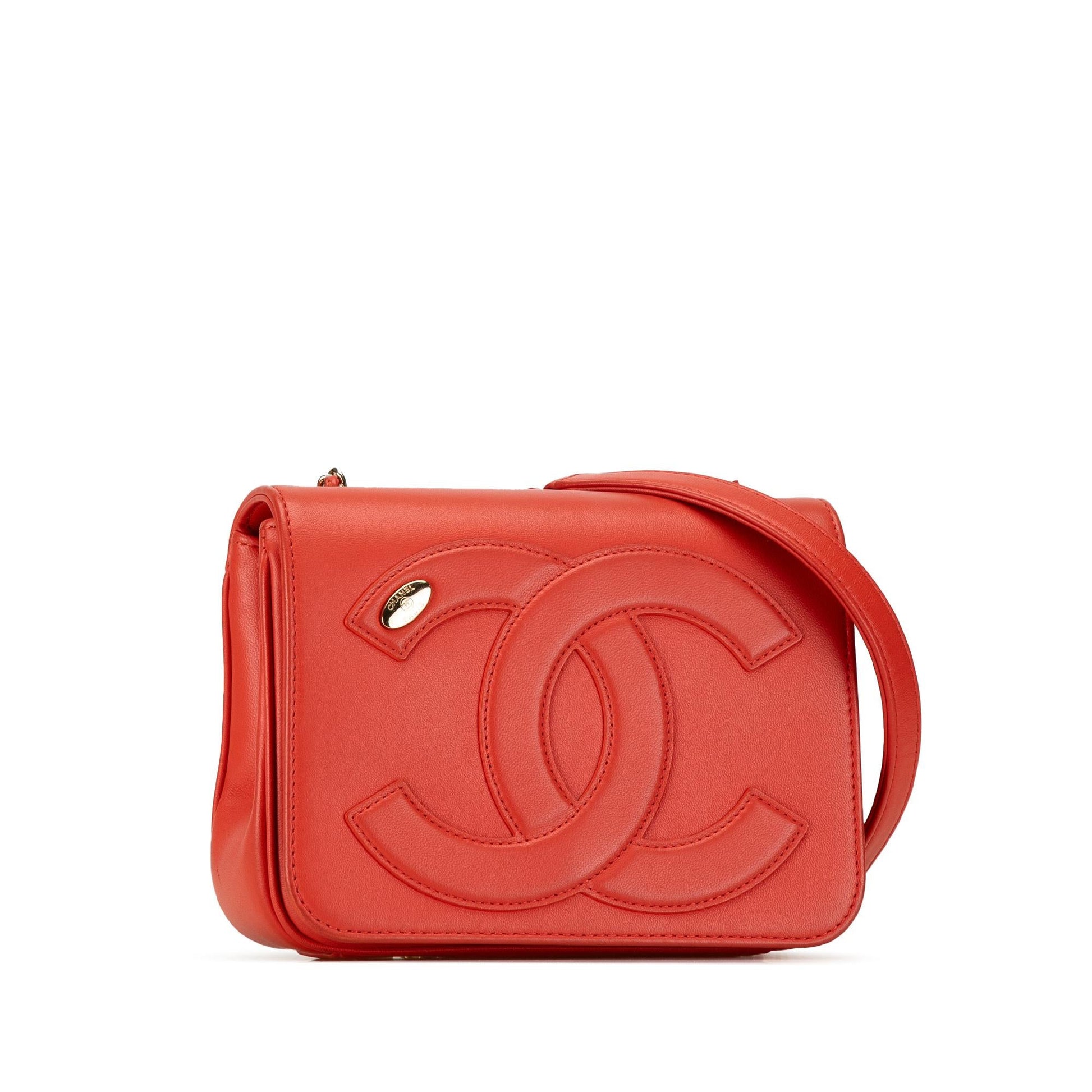 Chanel Lambskin CC Mania Flap Handbag Flap 3