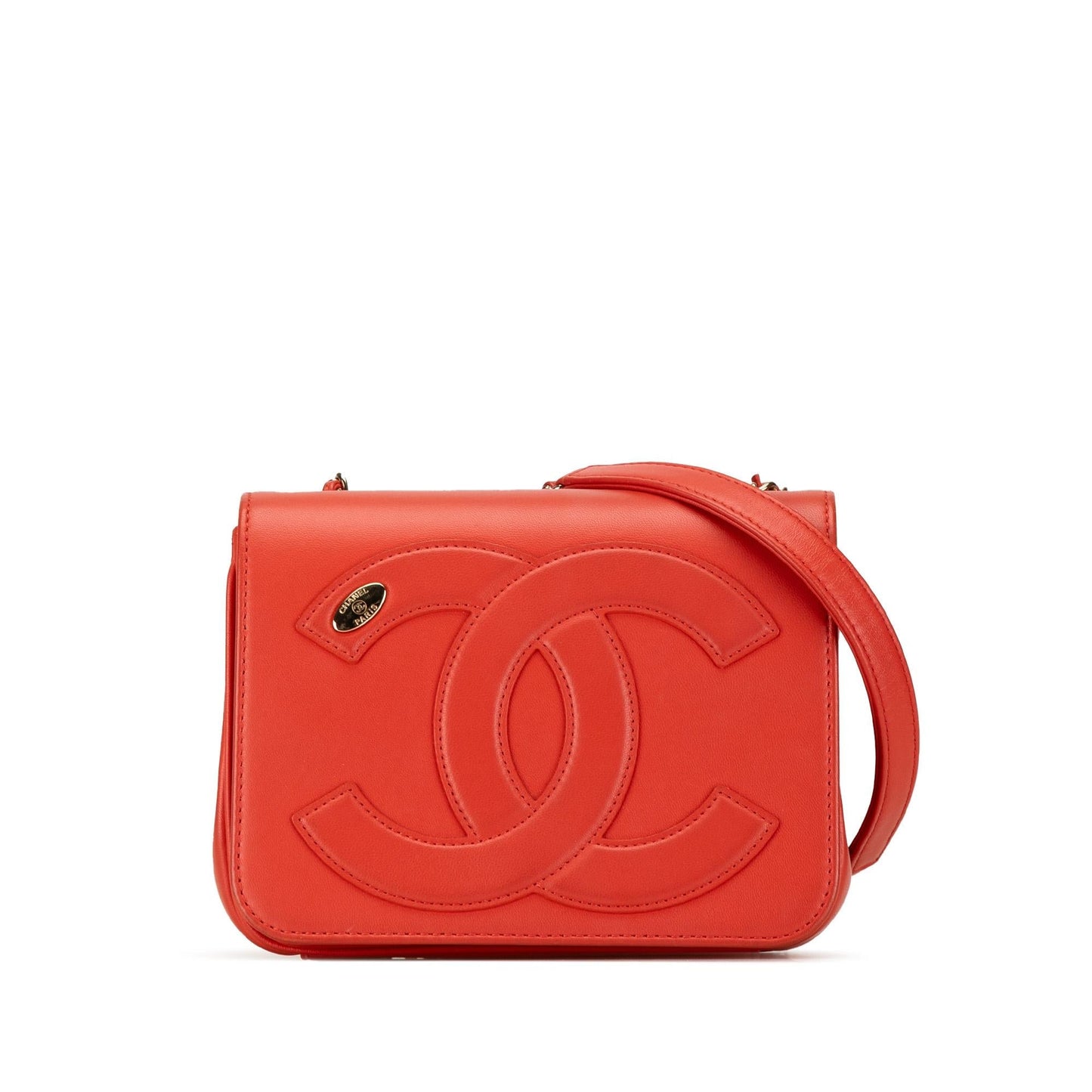 Chanel Lambskin CC Mania Flap Handbag Flap 6