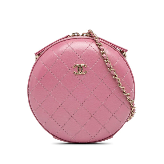 Chanel Lambskin CC Round Chain Crossbody (SHG-VrNp3m)