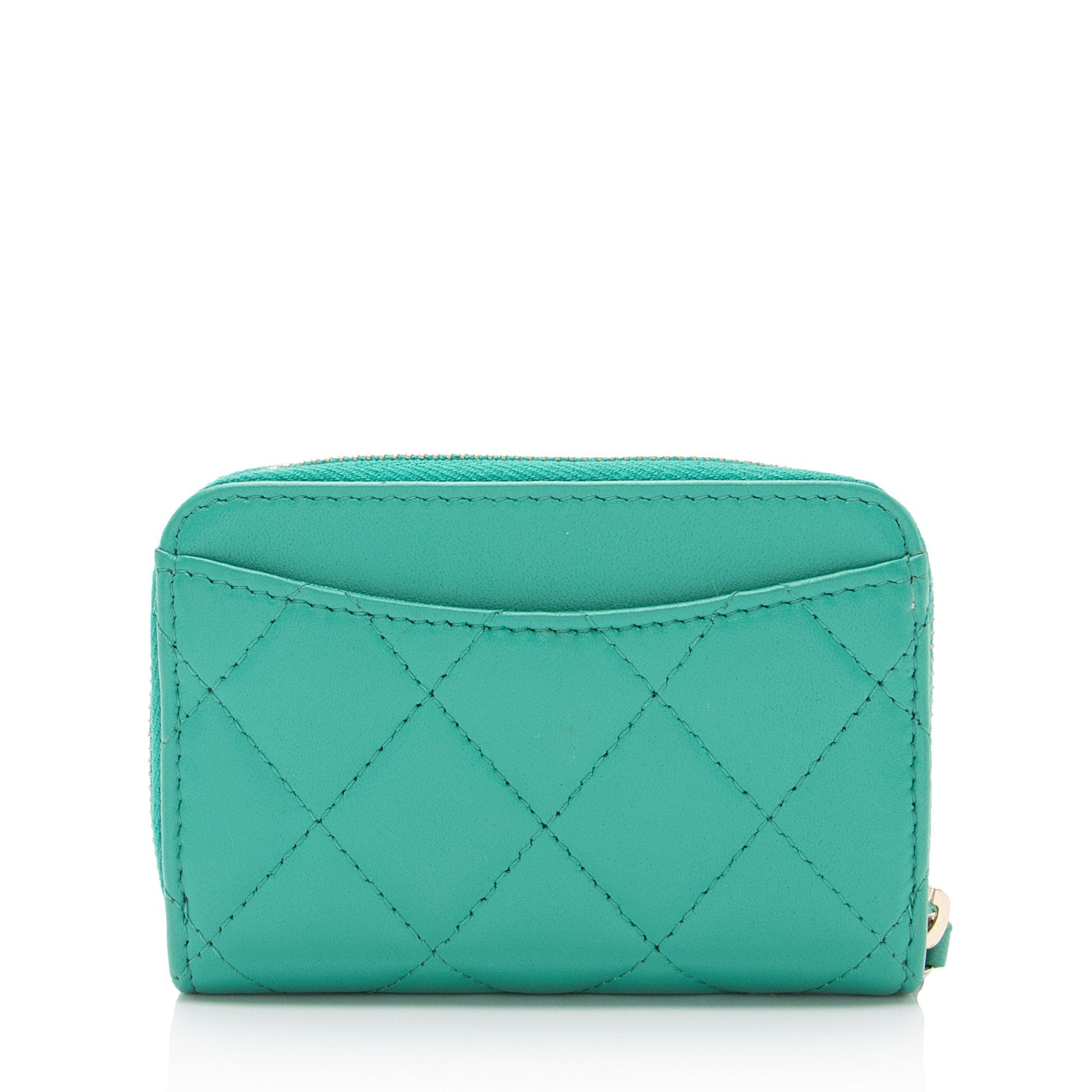 Chanel Lambskin CC Zip Around Card SHF-kPLZP1 Wallet Case