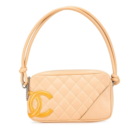 Chanel Lambskin Cambon Ligne Pochette Clutch Bag