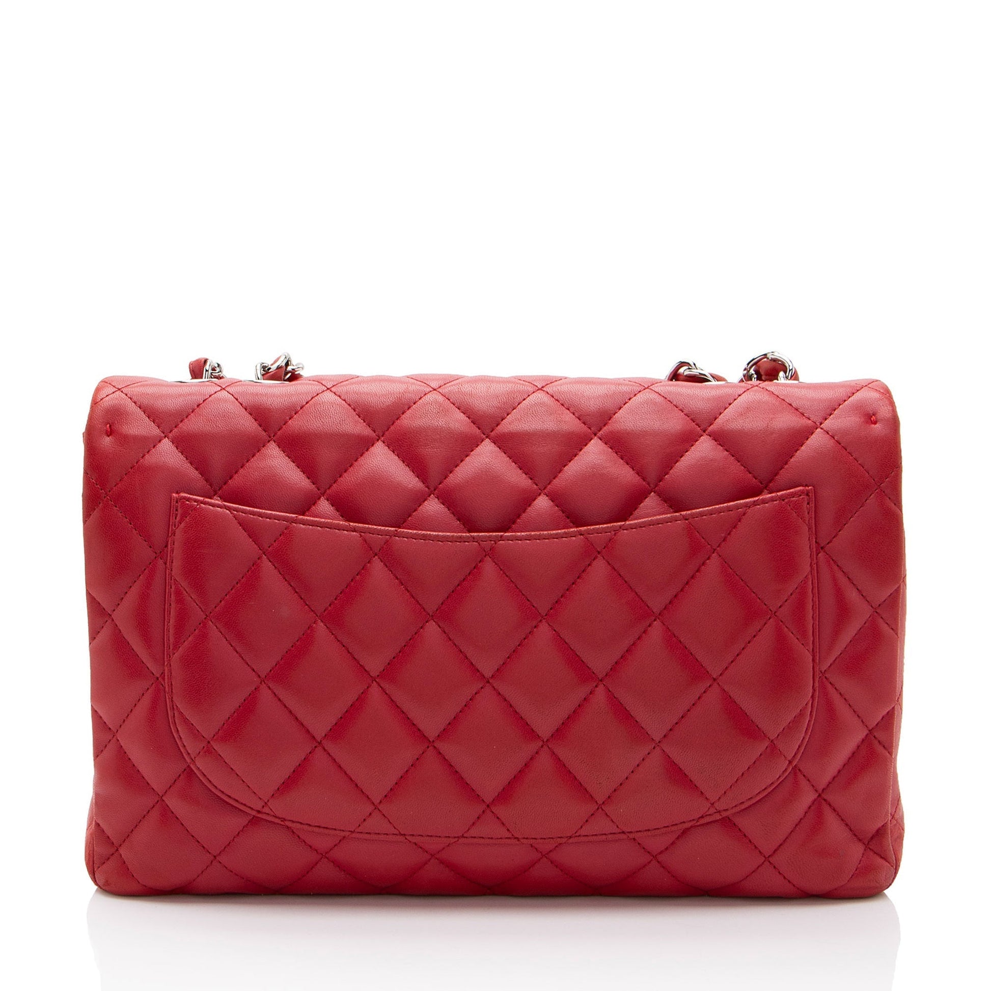 Chanel Lambskin Classic Jumbo Single Flap Shoulder Bag