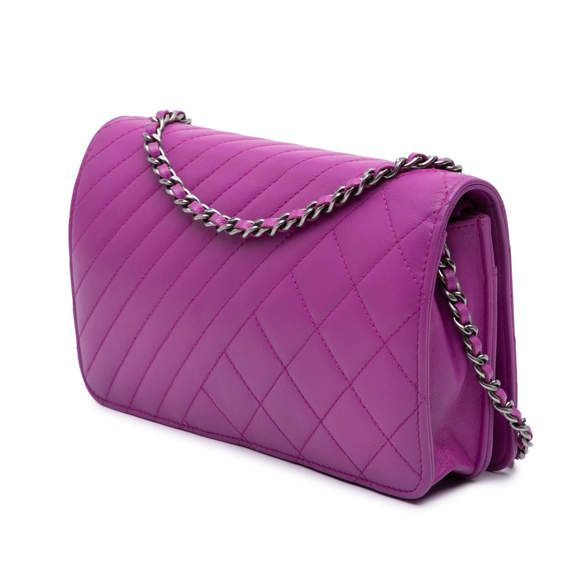 Chanel Lambskin Coco Boy On Wallet Case Chain 3