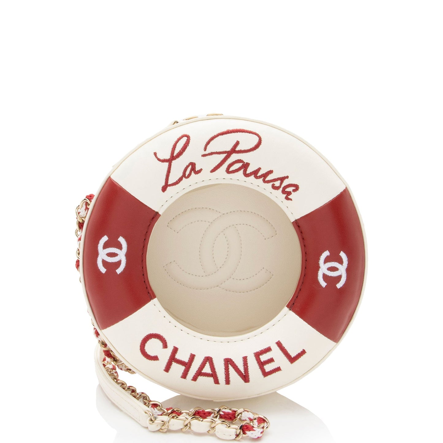 Chanel Lambskin Coco Lifesaver Round Crossbody Bag