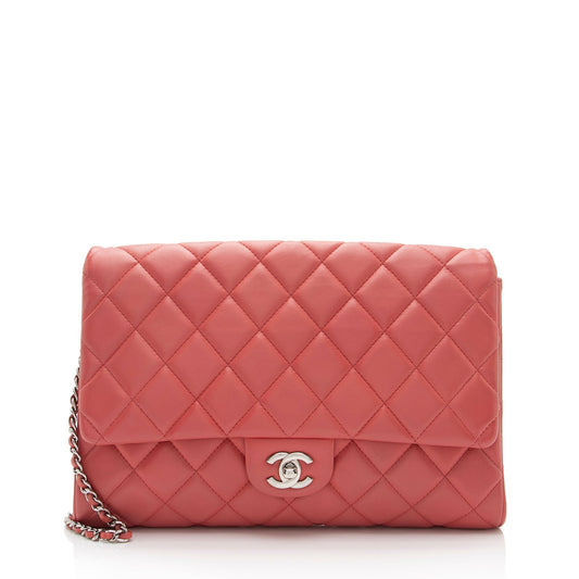 Chanel Lambskin Flap on SHF-1nJPM6 Clutch Bag